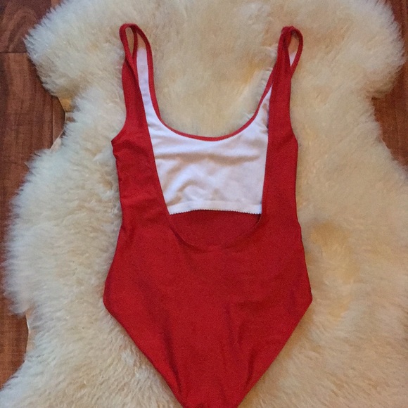 Red cheeky one piece - Picture 2 of 2